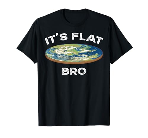 It's Flat Bro Funny Flat Earth Conspiracy Plot Secret Gift T-Shirt