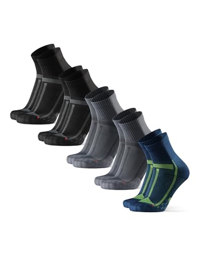 DANISH ENDURANCE Quarter Running Socks for Men Women Athletic White Black Compression Cycling Ankle Low Cut No Show Plantar Fasciitis Fitness