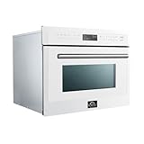 FORNO Oliena White 30″ 1750 Watt Compact Oven & 1000 Watt Microwave, 1.6 cu. ft