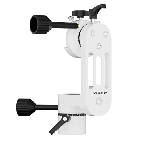 SVBONY SV225 Mini Alt-Azimuth Mount, Adjustable Telescope Alt-Azimuth Mount, Load-Bearing 5kg, No Return No Empty Travel, CNC Hollow Structure, Lightweight Portable Altazimuth for Astronomy Beginners