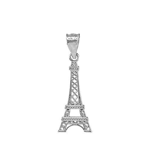 Fine 925 Sterling Silver Eiffel Tower Charm Pendant