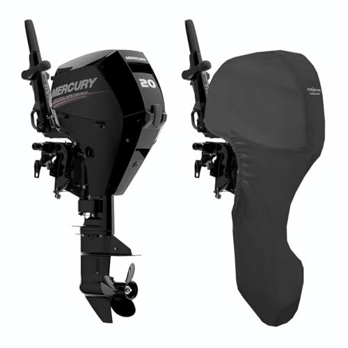 Oceansouth Custom Fit Full Covers for Mercury Outboard Engine (15HP, 20HP 4STR 2CYL 333CC (from 2018 up to 2024), Leg Length:15")