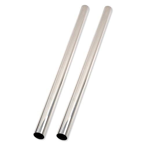 Bigreat OD 2.25 Inch (57MM) Length 30 Inch Straight Stainless Steel Turbocharger Pipe Tube Intercooler Pipe High Class Brushed Treatment Air Intake Tube Pipe Polished Universal-2PCS Silver