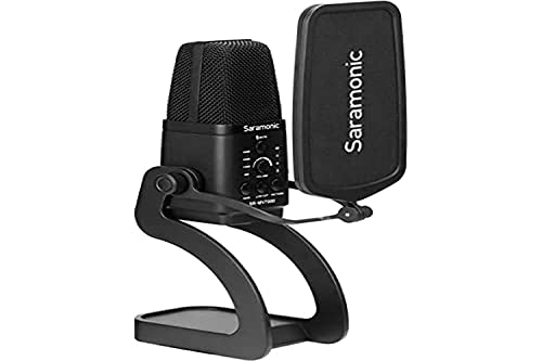 Saramonic SR-MV7000 | Multi-Pattern Large Diaphragm Condenser Microphone with USB, USB-C & Dual XLR Output Cables for Computers, iPhone 15, Android Mobile Devices, iPad, & Pro Mixers or Preamps