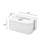 Jonvin 4-Layer Food Storage Containers with Lids Dumpling Storage Box,Good Sealing,Stackable Food Containers