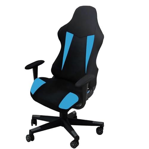 PEKJI Gaming Chair Covers, Computer Chair Slipcovers Cover Stretchable Elastic Machine Washable of Computer Video Game Office Chair Cover(Blue)