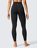 CRZ YOGA Womens Butterlift High Waisted Workout Leggings 25" - Pilates Gym Athletic Yoga Pants Buttery Soft Black Medium