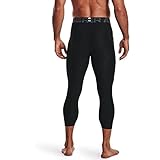 Under Armour Men's Armour HeatGear 3/4 Leggings , Black (001)/Pitch Gray, Large