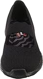 Skechers Women's Seager-Power Hitter-Engineered Knit Mary Jane Flat, Black/Black, 8