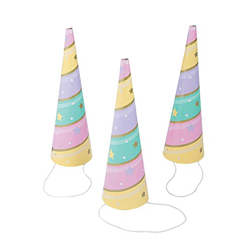 Unicorn Sparkle Unicorn Horn Party Hats for Birthday - Party Supplies - Licensed Tableware - Misc Licensed Tableware - Birthday - 8 Pieces