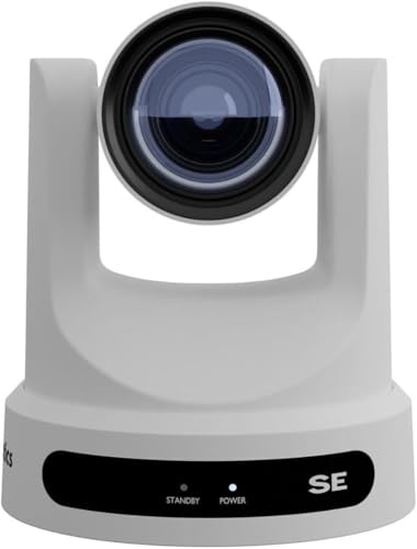PTZOptics Move SE 30x 1080p Full HD Advanced PTZ Auto-Tracking Pan Tilt Zoom Camera for Live Streaming and Video Production (White)