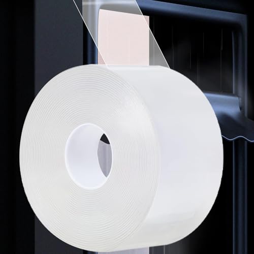 Transparent Window Weather Sealing Tape 2 Inch x 66 FT Weather Stripping Residue-Free Clear Window Insulation Tape for Doors Windows and Shower Glass Gaps (2 in * 66 FT)