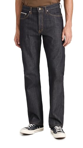 Naked & Famous Men's True Guy Left Hand Twill Selvedge Jeans, Indigo, Blue, 36