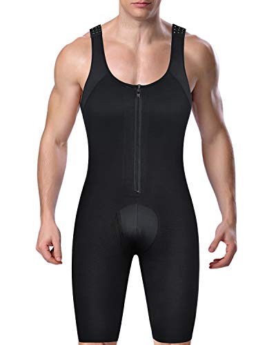 DoLoveY Men's Shapewear Bodysuit Full Body Shaper Compression Slimming Suit Breathable Large