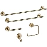 Delta Trinsic (1-Pack) Hand Towel Holder Champagne Bronze Towel Racks for Bathroom Wall Square Towel Ring Holder for Bath Towel Hanger for Kitchen, Bathroom Accessories 759460-CZ