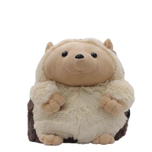 SRM Entertainment Trend Zoo Hedgehog Plush Mini Backpack with Adjustable Strap, Travel Bag, Plushie Stuffed Animal Backpack, Cute Backpacks for Girls and Boys, 14 Inch