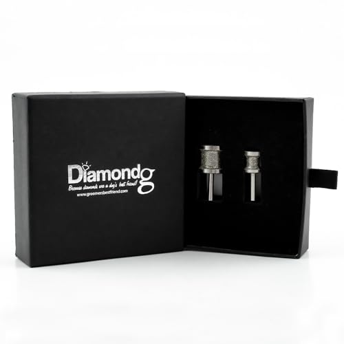 Diamondg - Professional Diamond Nail Rotary Grinder Bits Dogs - Painless Nail Trimmer Bits Won't Pull Hair or Get Hot - Pack of 2 - (1 Large, 1 Small)