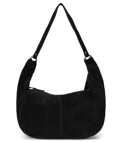 Free People Roma Suede Tote, Black