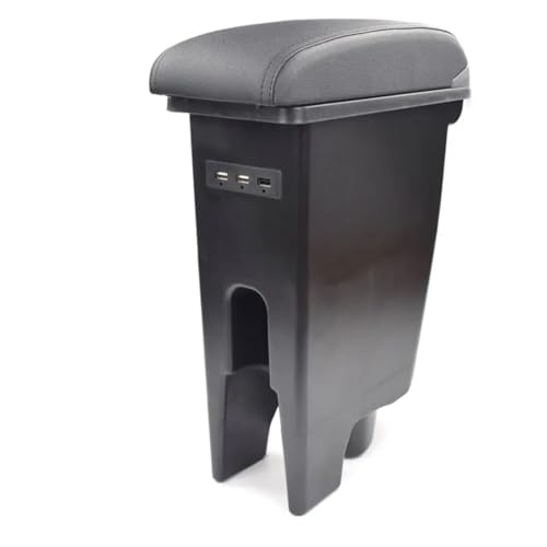 CIENUWPD Car Armrest Interior Storage Cushion Box Container USB Center Censole Leather Accessories Decoration Parts for BYD F0 2014(for BYD f0 Black,)