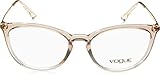 Vogue Eyewear Women's VO5276 Cat Eye Prescription Eyeglass Frames, Top Gradient Brown/Crystal/Demo Lens, 51 mm