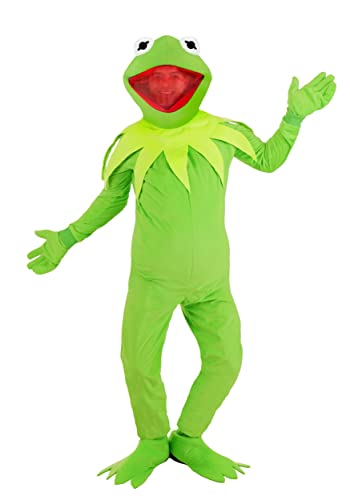 Fun Costumes Disney Kermit Costume for Adults | Unisex The Muppets Frog Officially Licensed Character Outfit - Medium, Green