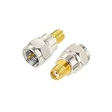 Superbat SMA to F Coax Adapter SMA Male/Female to F Male/Female Coaxial Cable Connector for HD Antenna TV Radio RG6 Cable etc. 4pcs