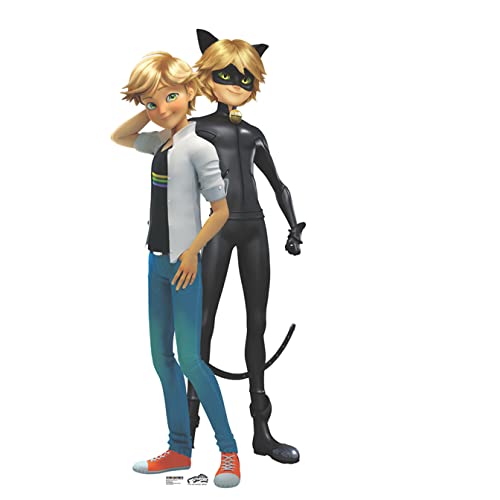 SC2317 Miraculous Adrien and Cat Noir Combo Cat Noir Ladybug Cardboard Cutout Standup