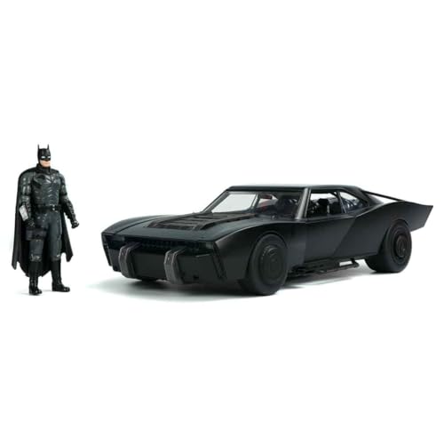 Jada Toys The Batman 1:18 Scale Metal Batmobile Car with Metal Figure, Collecting, Black (253216002), Ages 8 and Up