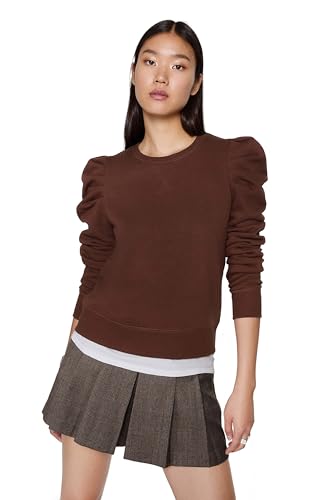 Rebecca Minkoff Women's Janine Sweatshirt, Chestnut, Brown, L