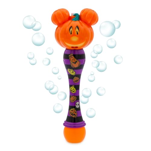 Disney Store Experiential & Glow Toys Mickey Mouse Jack-O'-Lantern Light-Up Bubble Wand – Interactive LED Toy, Perfect for Kids & Fans, Ideal Outdoor Play & Parties, Durable and Safe for All Ages