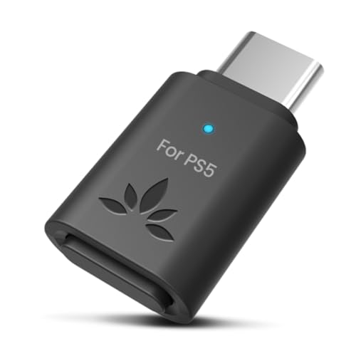 Avantree C81-Gaming - USB-C Bluetooth 5.3 Adapter Dongle for PS5 & Gaming Consoles, with aptX-Adaptive & Low Latency, Wireless Audio Transmitter to Bluetooth Headphones & Earbuds