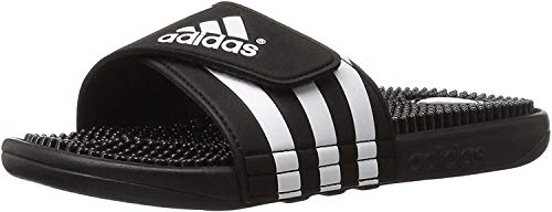 adidas Men's Adissage Slides Sandal, Black/White/Black, 8