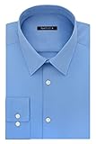 Van Heusen Men's Dress Shirt Slim Fit Flex Collar Stretch Solid, Blue Frost, 16" Neck 34"-35" Sleeve