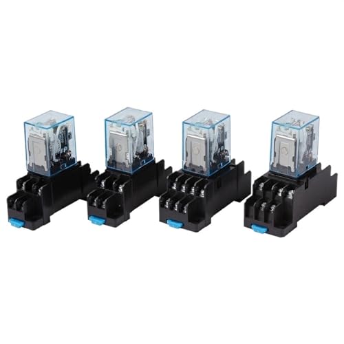 JQX-13F MY2NJ MY3NJ MY4NJ 8/11/14 Pins Contact AC220/110/36/24/12V DC110/24/12V Coil Power Rate of Work Relay with Socket Base(JQX-13F MY3NJ,AC12V)