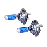 ZMShun 2Pcs H7 12V 100W 5500K Xenon White Car Headlight Bulbs H7 Auto Bulbs Car Fog Light Bulb Automobile Head Light DRL Lamp Super White H7 100W 12V DC (H7), Blue glass