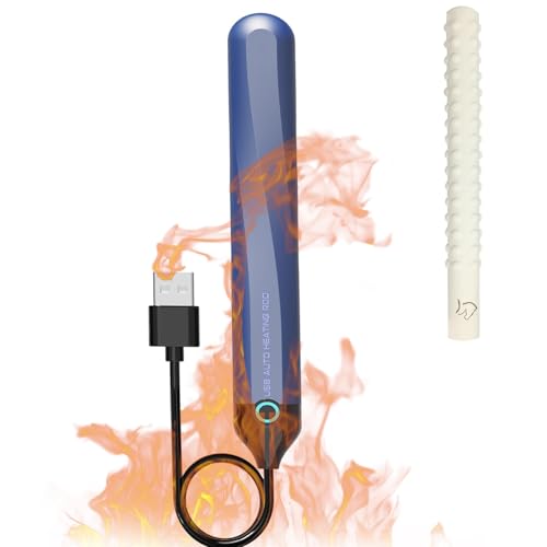 xinXbabe Heating Stick Heater Heating Stick USB【Quick Heating Auto Temperature Control】 Drying Stick Diatomite Water Absorption Stick 2-Piece Set
