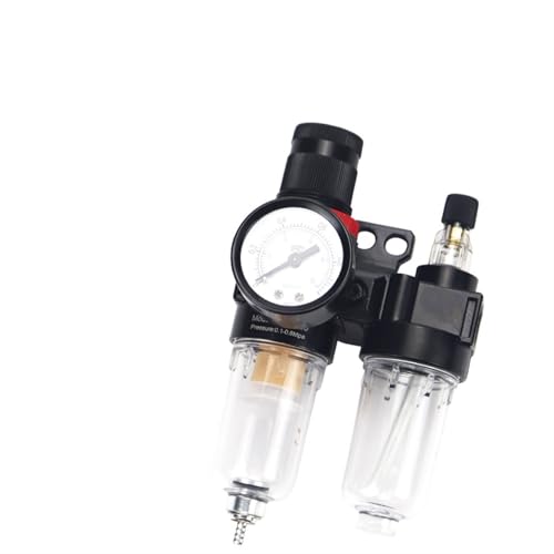 Compresor De Aire AFC2000 + AL2000 G1 / 4 Inch AFC2000 Filtro Separador De Agua Y Aceite Trampa Reguladora 1Pcs(Brown)