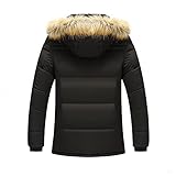 Mens Winter Jackets Warm Puffer Jacket Windproof Puffy Jackets Quilted Insulated Jacket with Hood for Travel