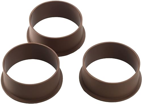 Set of 3 Silicone Cake Rings, Japanese fluffy Souffle Pancake Molds Egg Frying Molds Rice Sushi Cake Molds, Roung shape, Non Stick, 100 mm Diameter, 1 Pack