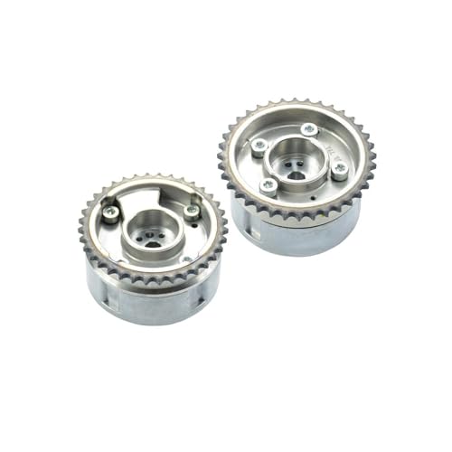 REVO 243702B610 243502B600 2PCS Intake & Exhaust Camshaft Phaser VVT Sprocket Replacement for Kia Hyundai Rio Veloster Soul G4FC G4FA 1.6L