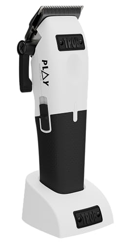 TPOB Play Barber Hair Clippers for Men 7500 RPM with Rubber Grips (White)