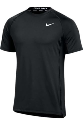 Nike Mens Pro Slim Short Sleeve Training Shirt (as1, Alpha, m, Regular, Regular, Black)