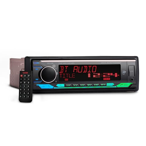 DS18 SDX-P200 Digital Media Receiver Single Din, Car Stereo Radio DSP, High Power 4 x 60 Watts, APP, Bluetooth Audio and Calling, Aux Input, USB, Mechless, AM/FM, 3V + 3.5V Subwoofer