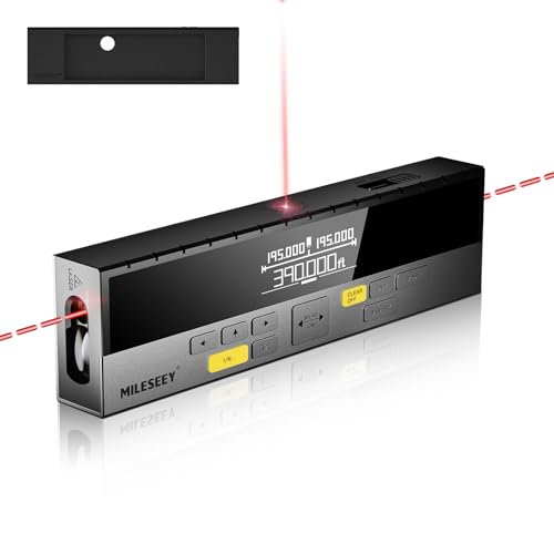 MiLESEEY DP20 Pro Dual Laser Measuring Tool, 390Ft Laser Measurement Tool with Middle Laser Reference, Rechargeable Laser Distance Measure with APP,Gen-2 Backlit Display Ft/in/M Units Laser Measure
