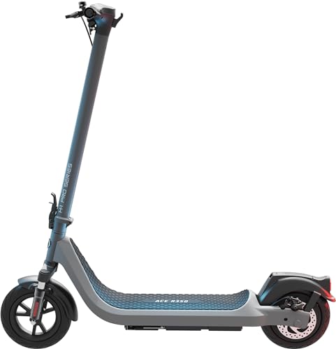 H-1 Pro Series Ace R350 Foldable Electric Scooter with 350W Brushless Motor, 16 mph Max Speed, 10” Self-Sealing Tubeless Tires, and 20 Mile Range Commuter Scooter for Adults & Teens