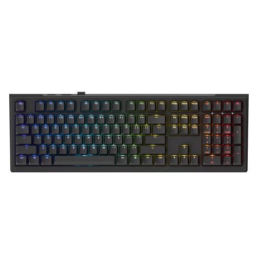 Ducky One X Wireless Inductive Keyboard: Tri-Mode, Rapid Trigger, Linear Inductive Switches, Gasket-Mount Quack Mechanics+ 7-Layer Dampening, High-Density PBT Doubleshot Keycaps, US, Black