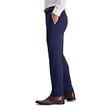 Kenneth Cole REACTION Men's Slim Fit Fashion Patterned Dress Pant, Blue, 34W x 30L