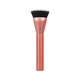 Real Techniques Snatch + Sculpt Contour Makeup Brush, For Liquid & Cream Contour & Bronzer, Flat Top & Oval Head For Blending & Buffing, Dense, Synthetic Bristles, Vegan & Cruelty Free, 1 Count