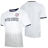 Icon Sports U.S. Soccer USMNT Adult Soccer Game Day Jersey-Inspired Shirt | Frequency, White, Medium