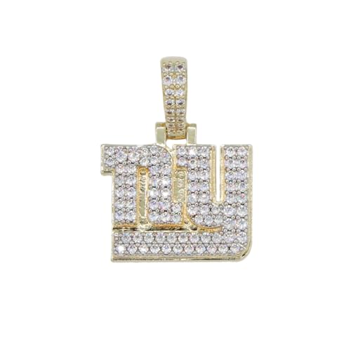 GLD Officially licensed NFL New York Giants Micro Logo Pendant - Gold